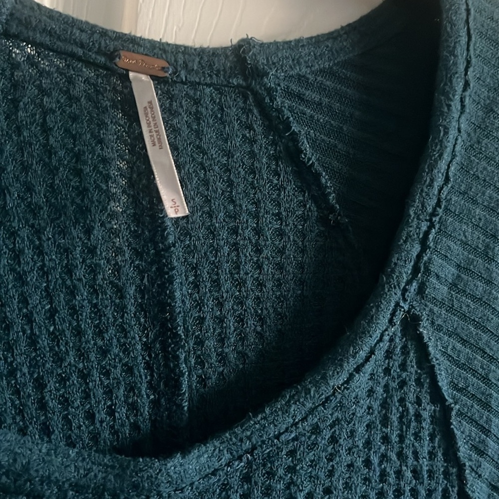 Free People Ventura Thermal Waffle Knit Top-S - Picture 7 of 7
